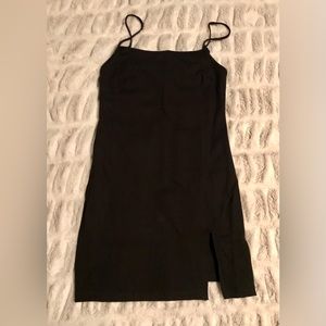 Kikiriki Spaghetti Strap Black Bodycon Mini Dress Size Medium